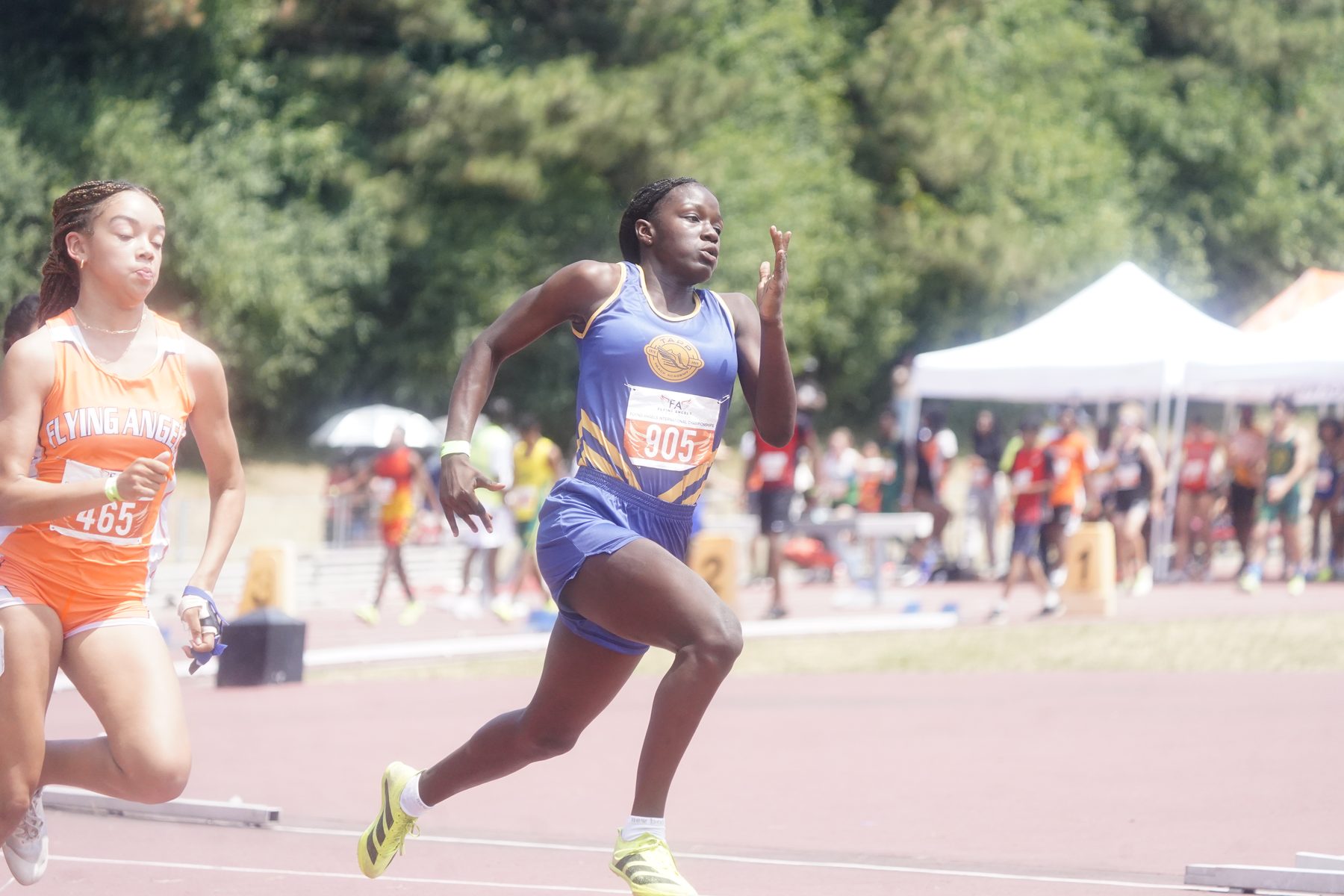 Flying Angels athlete in competition