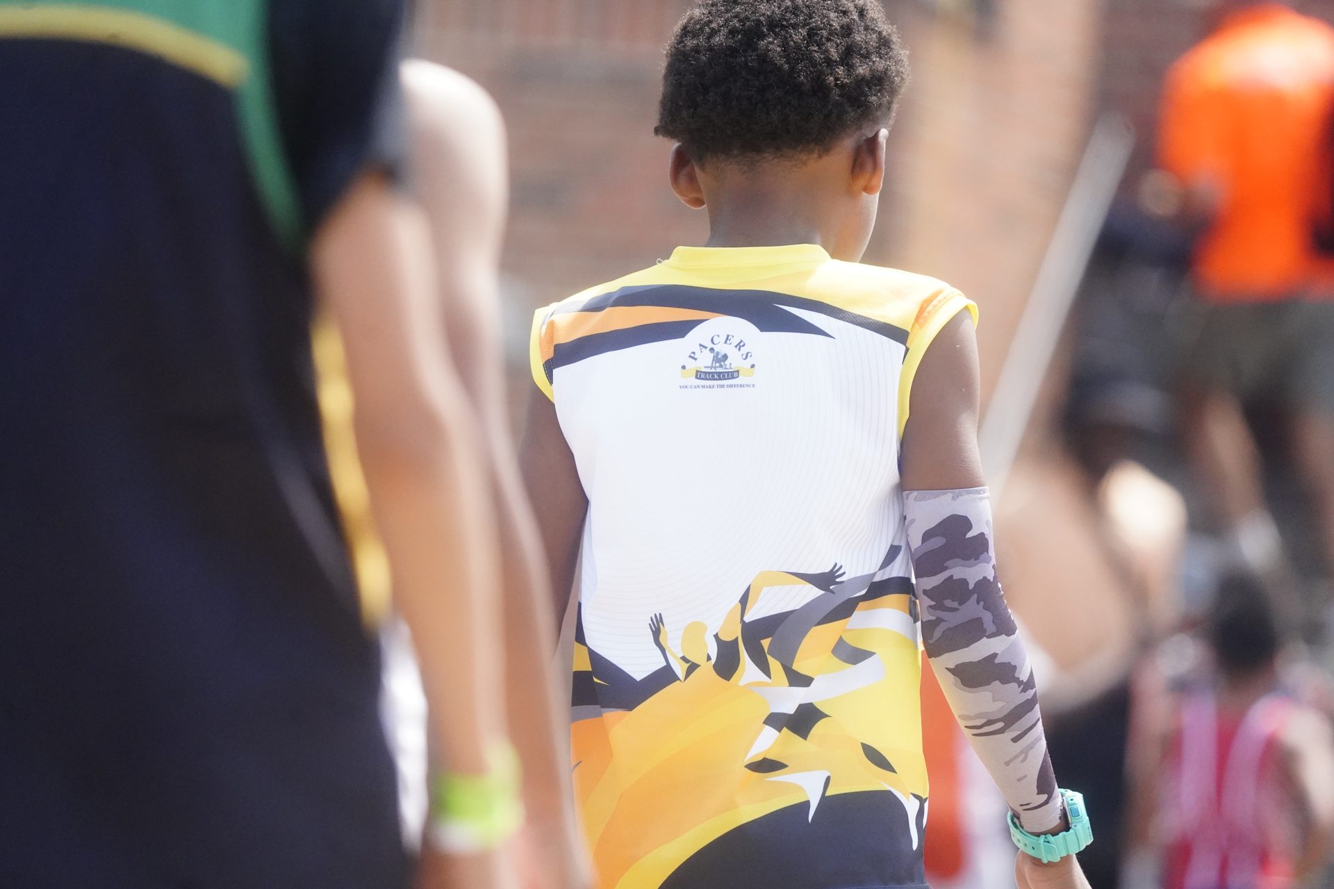 Athlete representing Jamaica trackside