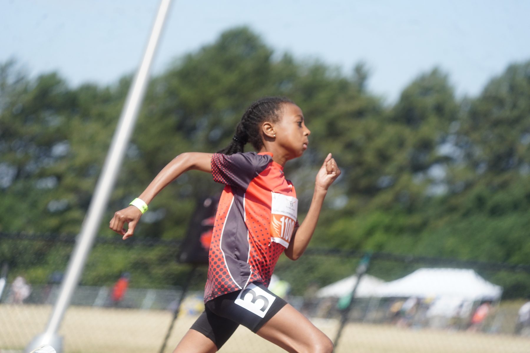 Young athlete celebrating a result