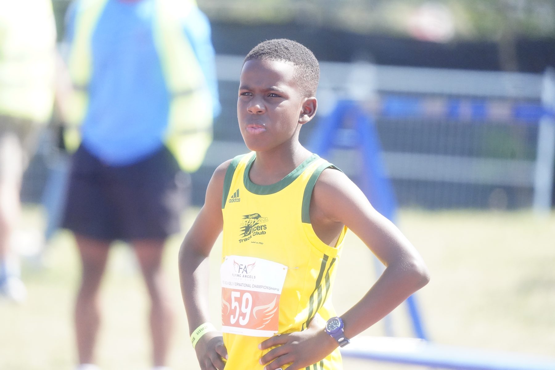 Young athlete in their team jersey
